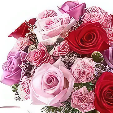 Ad Dilam blomster- Blander blomster i en vase Blomsterarrangementer bukett