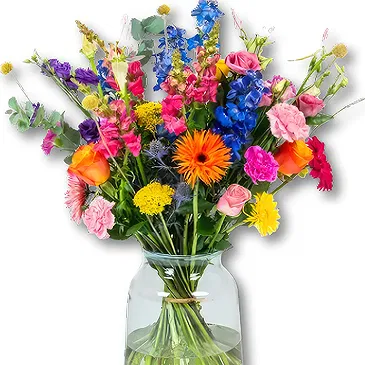 Holland flowers  -  Condolence Bouquet Pluktuin + Vase Flower Bouquet/Arrangement