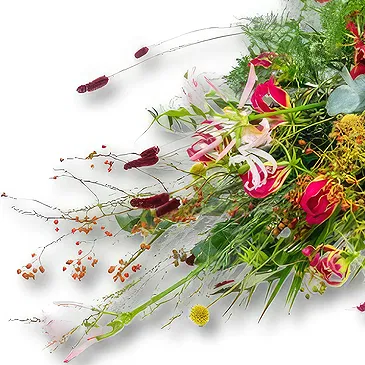 Holandia kwiaty- Bukiet pogrzebowy Kwiaty polne (70 cm) Bukiet ikiebana