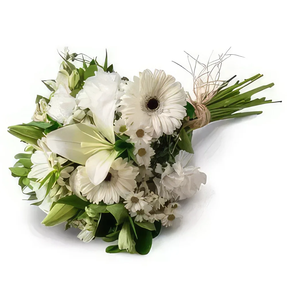 Belém blomster- Hvide Felt Blomster Bouquet Blomst buket/Arrangement