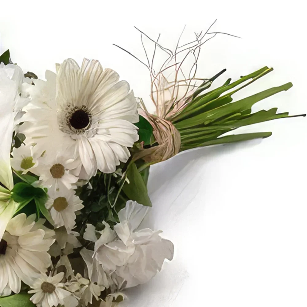 Belém blomster- Hvide Felt Blomster Bouquet Blomst buket/Arrangement