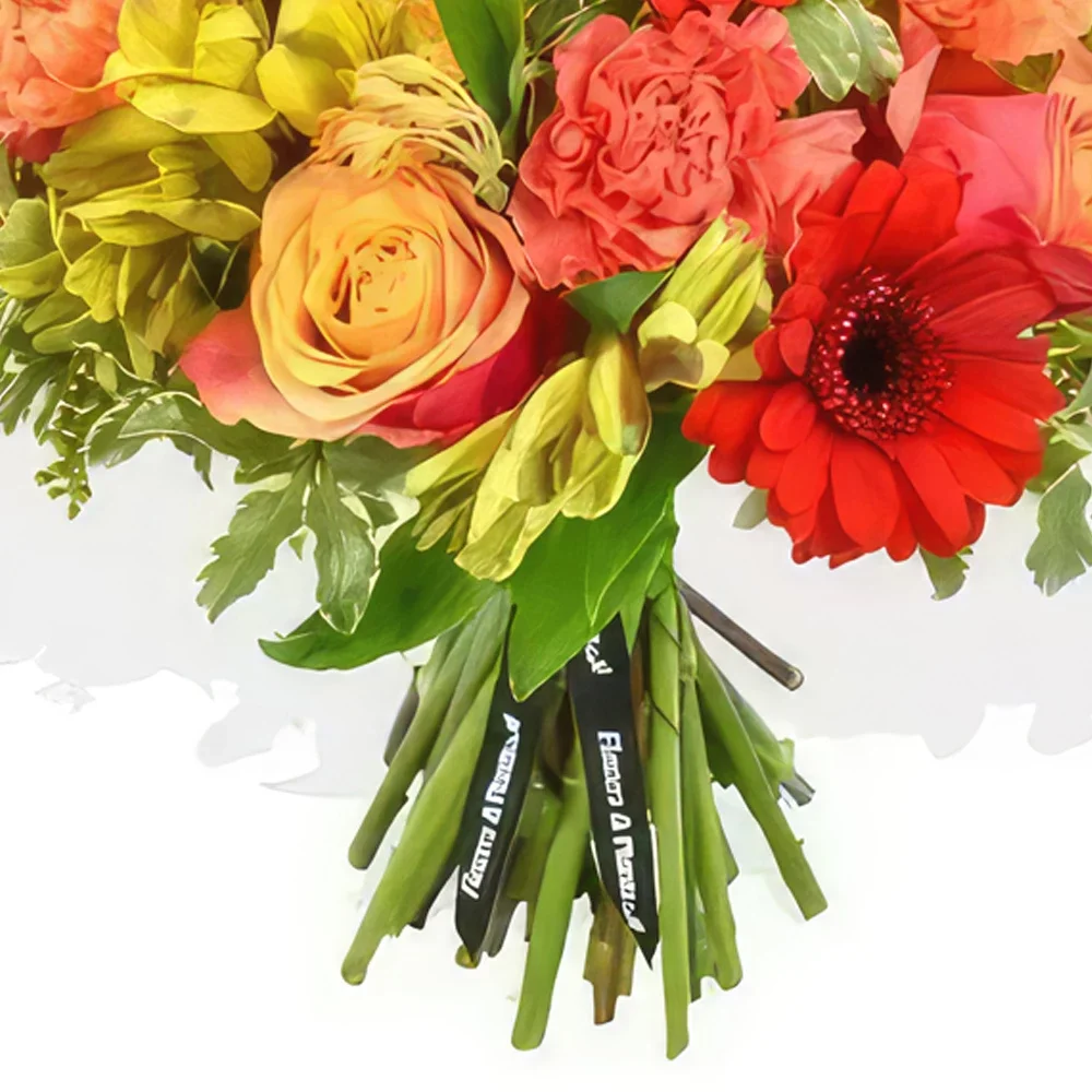 לידס פרחים- שקיעה אפרסק זר פרחים/סידור פרחים