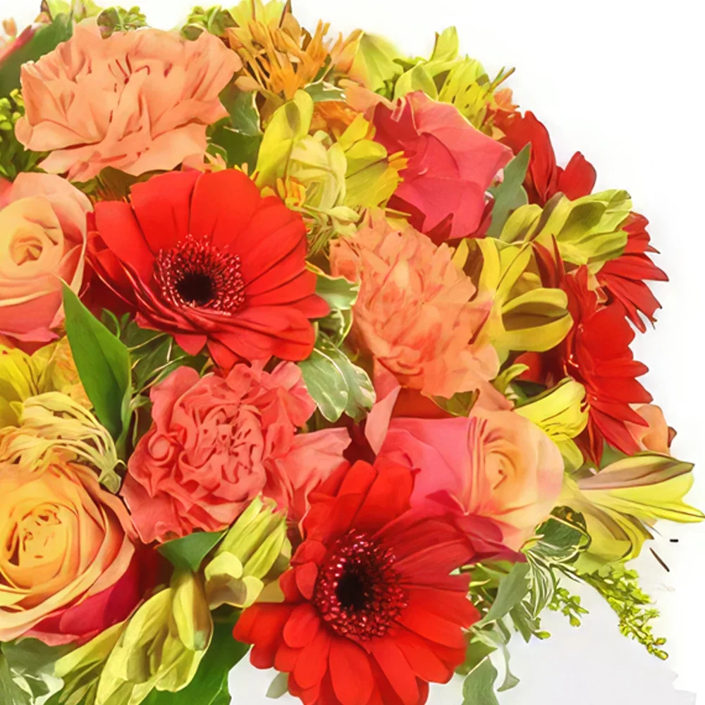 flores de Leeds- Pôr do sol de pêssego Bouquet/arranjo de flor