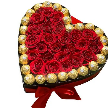 Kenya flowers  -  Heart Shaped Box Arrangement Flower Bouquet/Arrangement