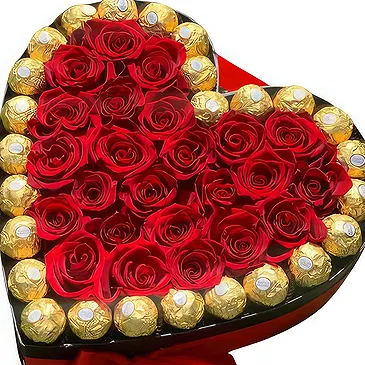 Kenya flowers  -  Heart Shaped Box Arrangement Flower Bouquet/Arrangement