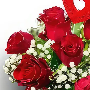 Prokuplje flowers  -  Red Love Flower Bouquet/Arrangement
