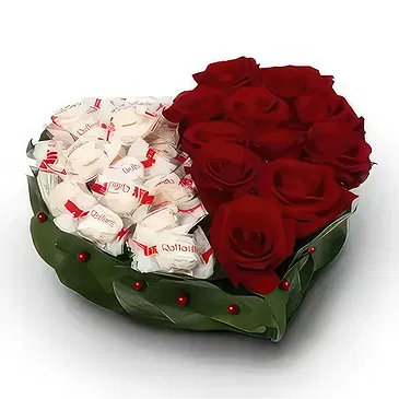 Sofia flowers  -  Heart of Raffaello Flower Bouquet/Arrangement