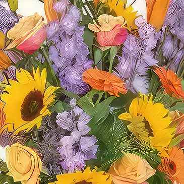 所有其他城市 花- 地平线哀悼花束 花的花束安排