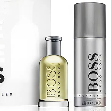 Blatec bloemen bloemist- Hugo Boss cadeauset (M) Boeket/bloemstuk