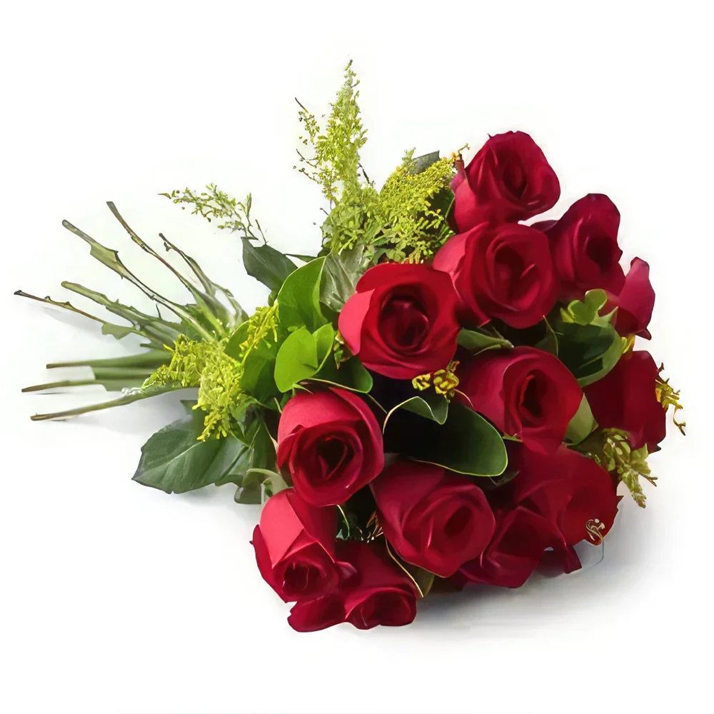 Belém blomster- Tradisjonell bukett med 17 røde roser Blomsterarrangementer bukett