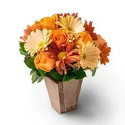 Brasil Florista online - Arranjo de Rosas, Cravos e Gerberas Buquê