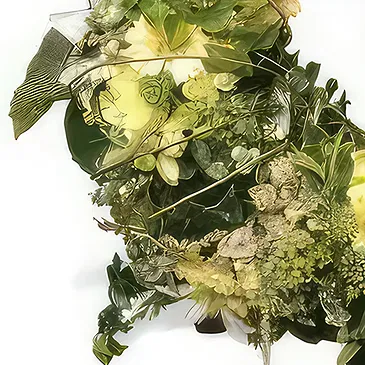 fleuriste fleurs de Lille- Couronne de fleurs Pensée Infinie Bouquet/Arrangement floral