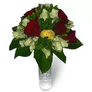 Wroclaw flowers  -  Green & Red Flower Bouquet/Arrangement