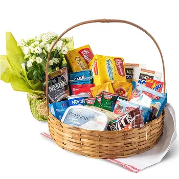 Brazil flowers  -  Coffee Basket with Chocolate and Flowers Delivery