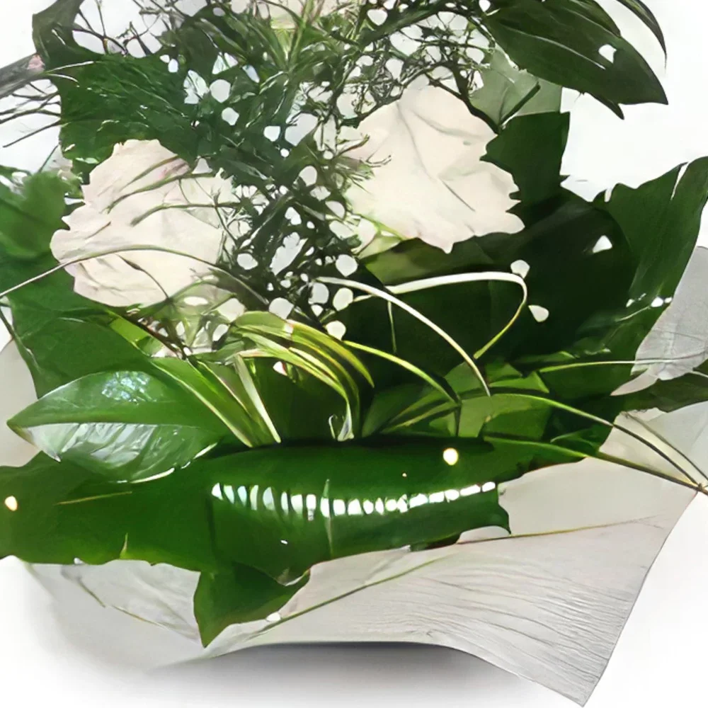 Гданск цветя- бяла елегантност Букет/договореност цвете