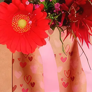 Ibiza flowers  -  Kraft Love Flower Bouquet/Arrangement