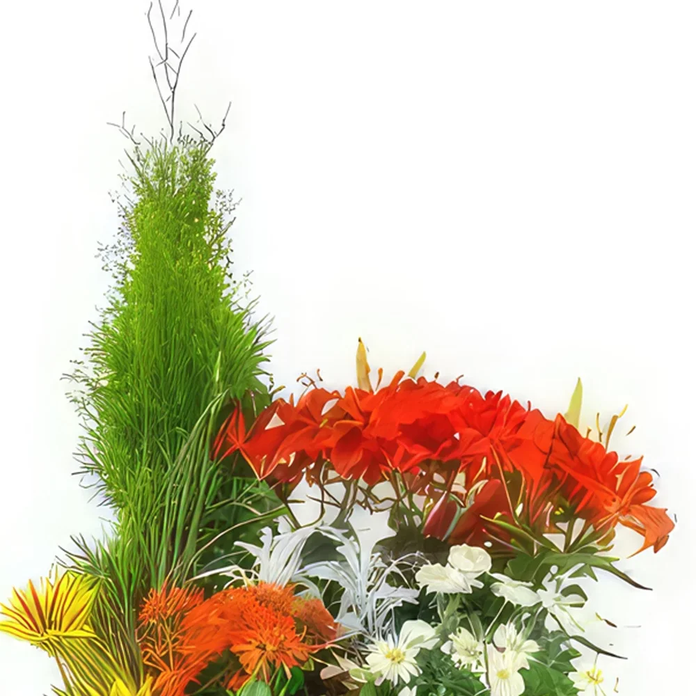 nett Blumen Florist- Große Schale mit grünen und blühenden Solis-P Bouquet/Blumenschmuck