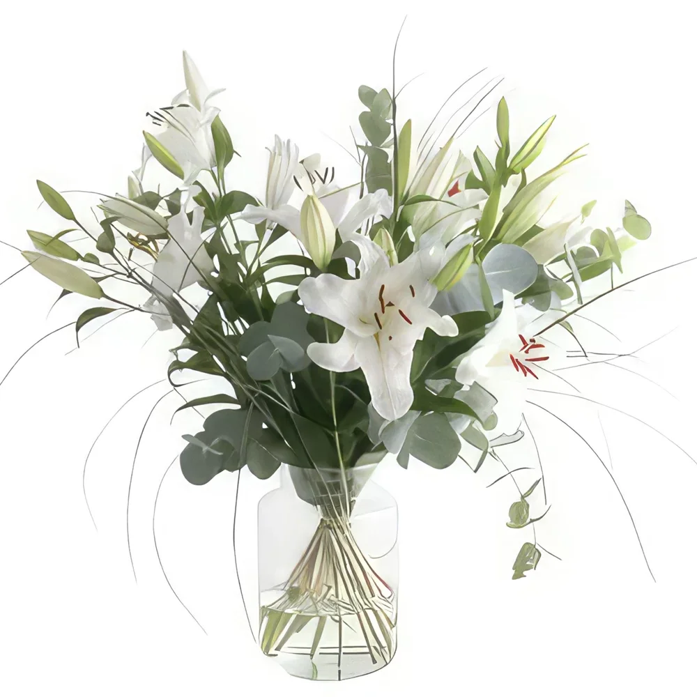 Brémy kvety- Svetlo a Biela Aranžovanie kytice