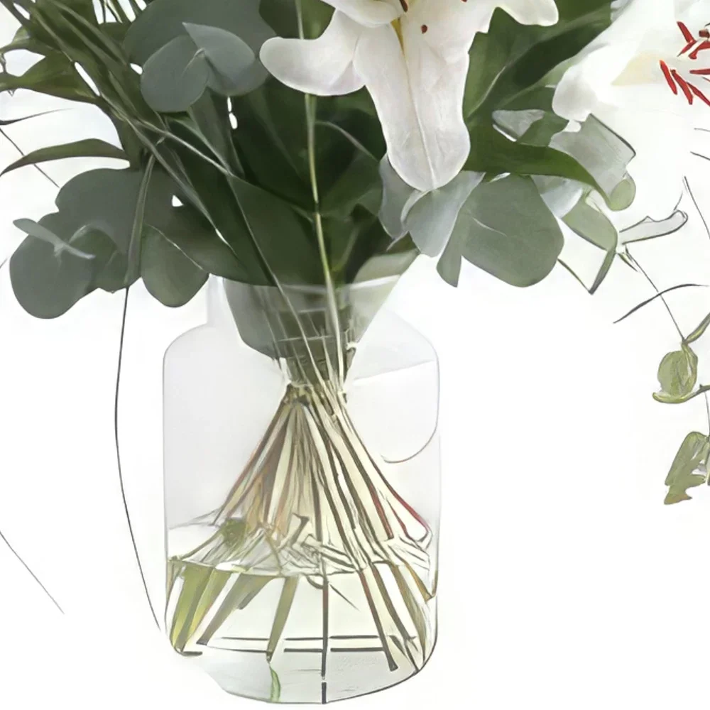 Лайпциг цветя- Светло и Бяло Букет/договореност цвете