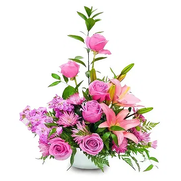 Benalmadena flowers  -  Lily & Rose Radiance Hub Flower Bouquet/Arrangement
