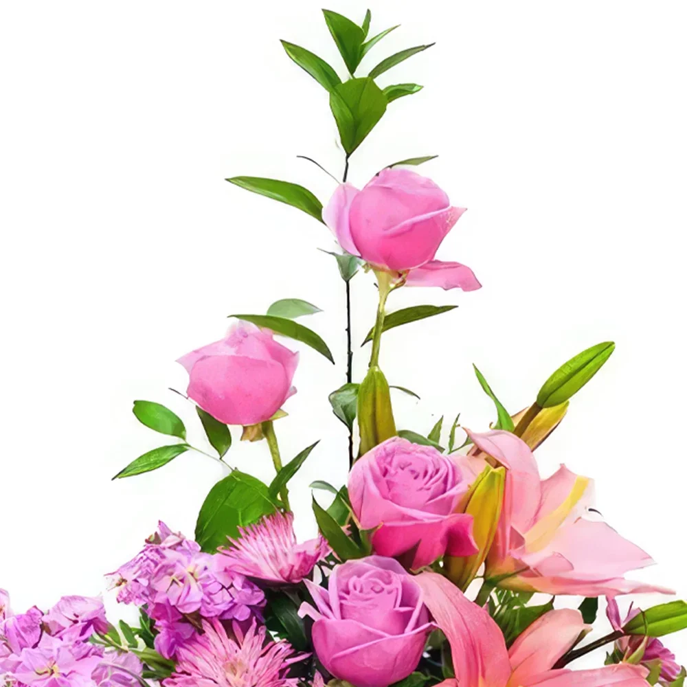 Benalmadena blomster- Lily & Rose Radiance Hub Blomsterarrangementer bukett