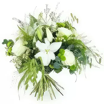 France flowers  -  Livorno Rustic White Bouquet Flower Delivery