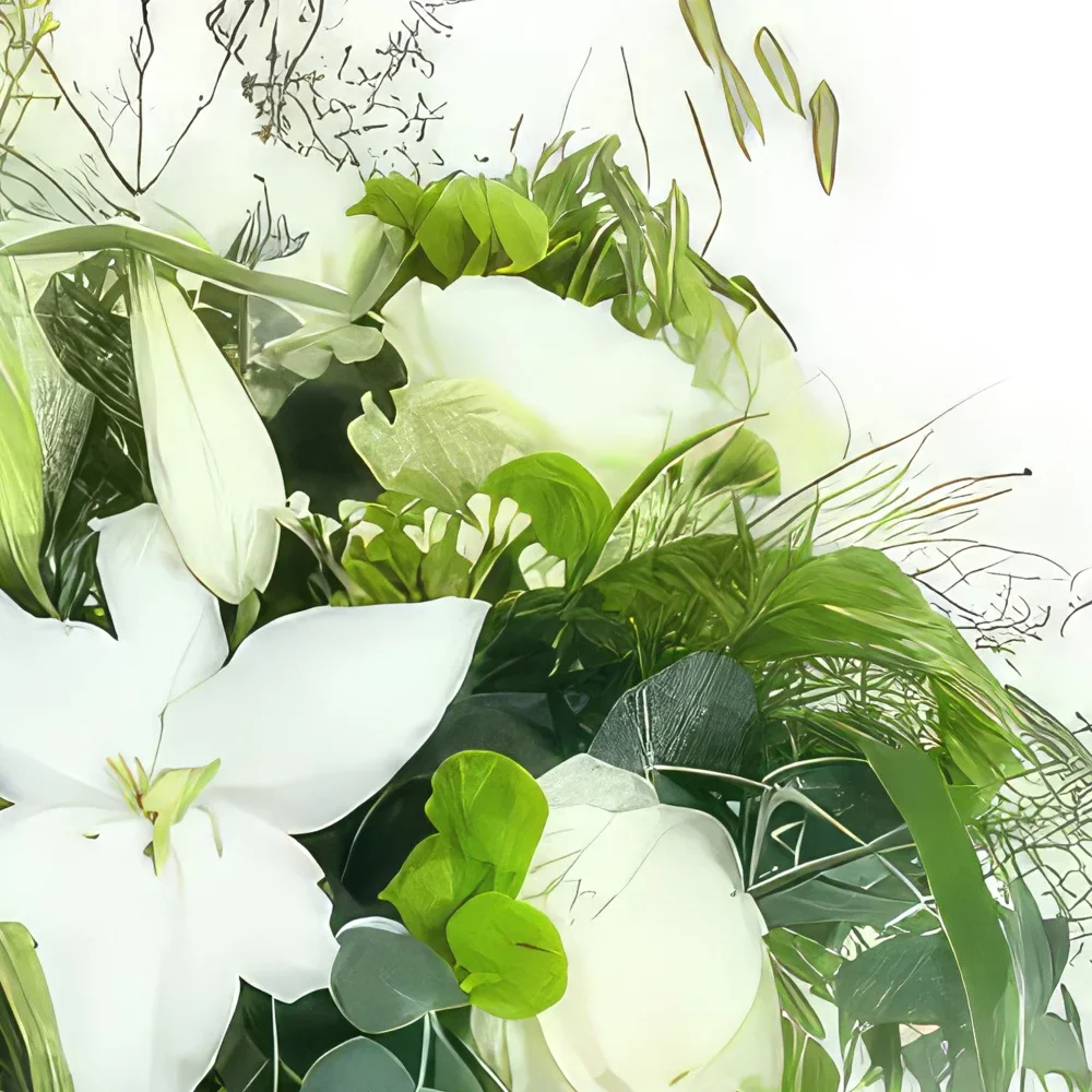 fleuriste fleurs de Paris- Bouquet blanc champêtre Livourne Bouquet/Arrangement floral