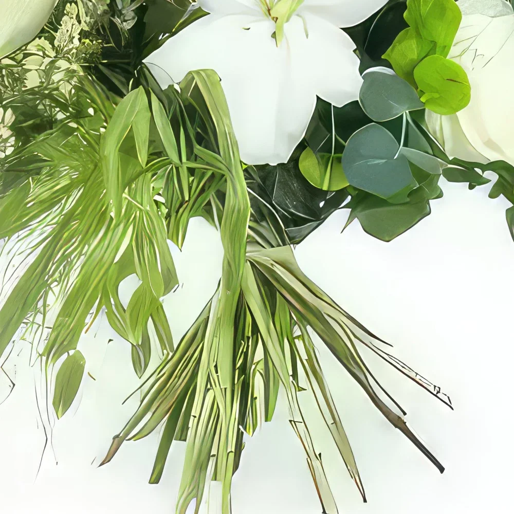 Marseille Blumen Florist- Livorno Rustikaler weißer Blumenstrauß Bouquet/Blumenschmuck