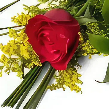 Santa Maria flowers  -  Red Lonely Rose Flower Bouquet/Arrangement