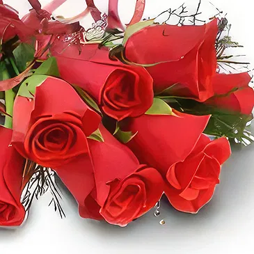 Brasten blomster- Rose og chokolade buket Blomst buket/Arrangement