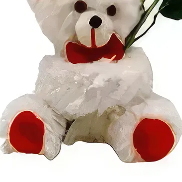 Sitrah blommor- 3 rosor & nalle Bukett/blomsterarrangemang