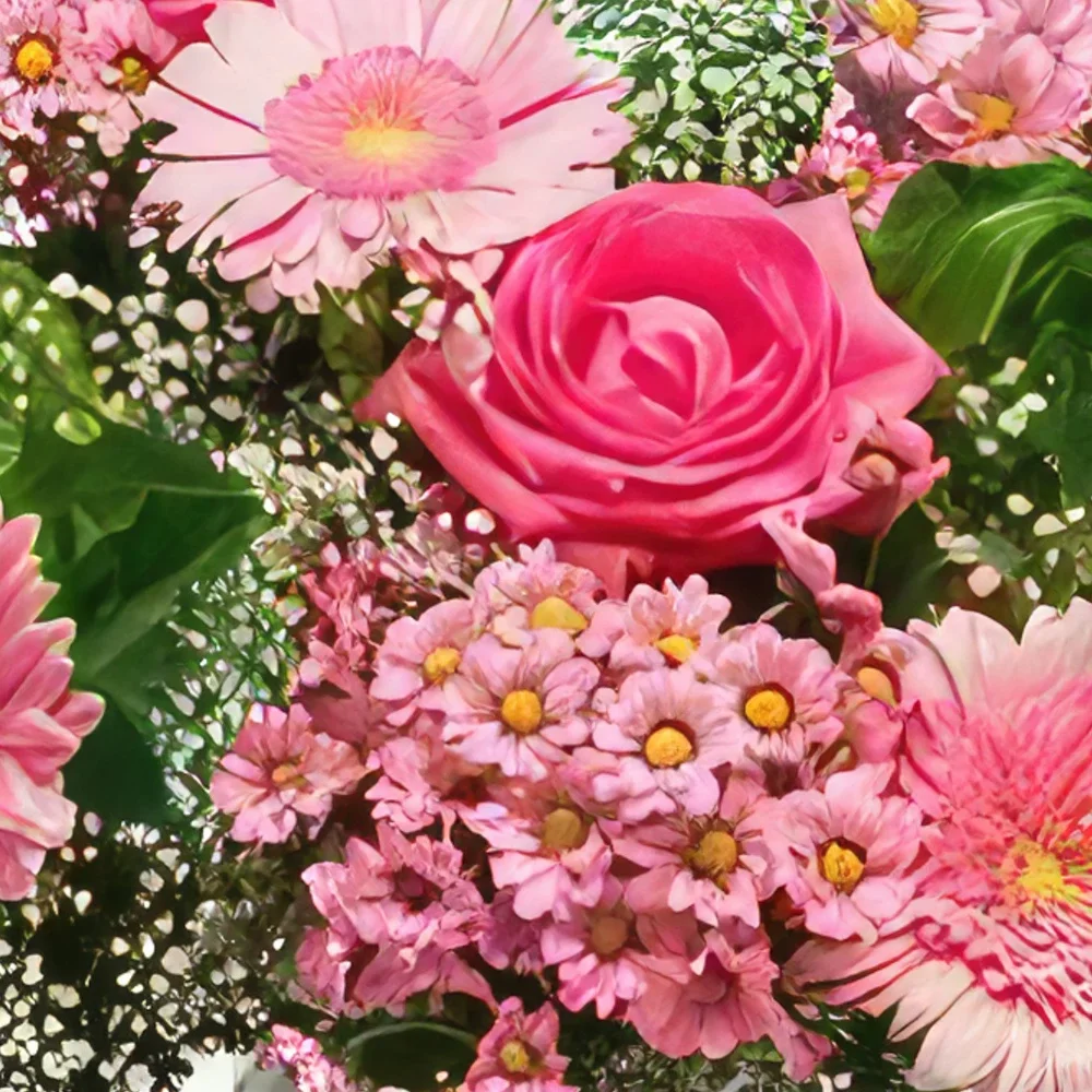 Genua bloemen bloemist- Mooie dame Boeket/bloemstuk
