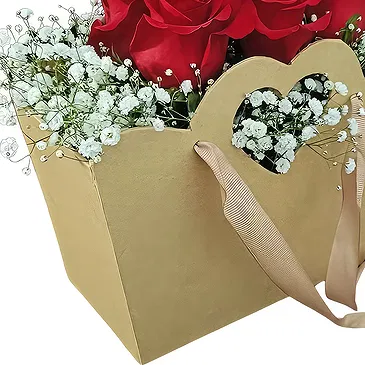 Portugal flowers  -  Red Rose Bag Flower Bouquet/Arrangement