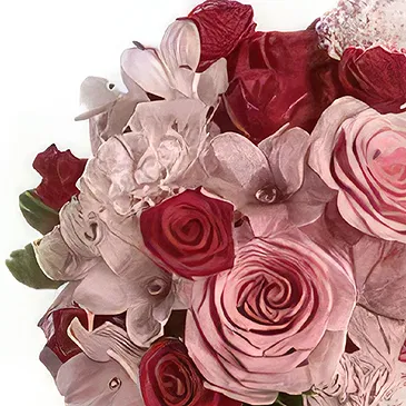 Ad Dilam blomster- 24 blandede roser Blomsterarrangementer bukett