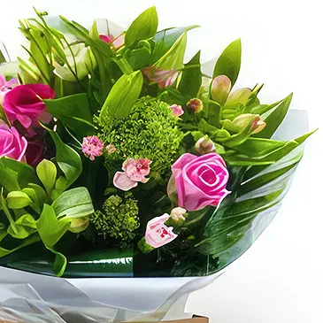 Palia Ampelia flowers  -  Pink Floral Splashes Flower Bouquet/Arrangement