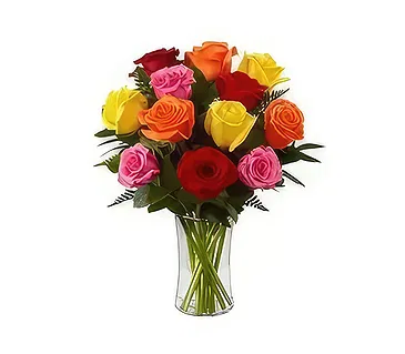 Sitrah blommor- 12 Blanda rosor Bukett/blomsterarrangemang