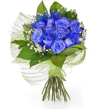 Italy flowers  -  Bunch of blue roses Flower Bouquet/Arrangement