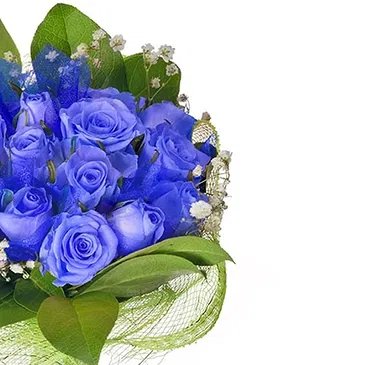 Italy flowers  -  Bunch of blue roses Flower Bouquet/Arrangement
