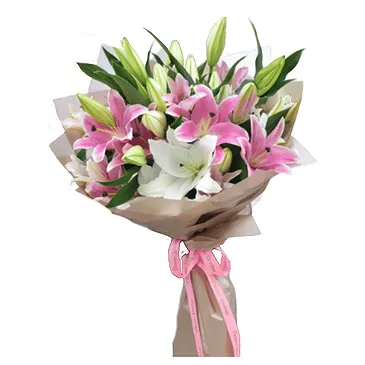 flores de Amã- Bando de Lírios Bouquet/arranjo de flor