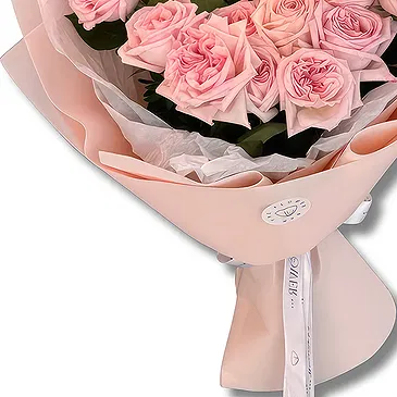 Garhoud flowers  -  Luxury  Pink O'Hara Roses Flower Bouquet/Arrangement