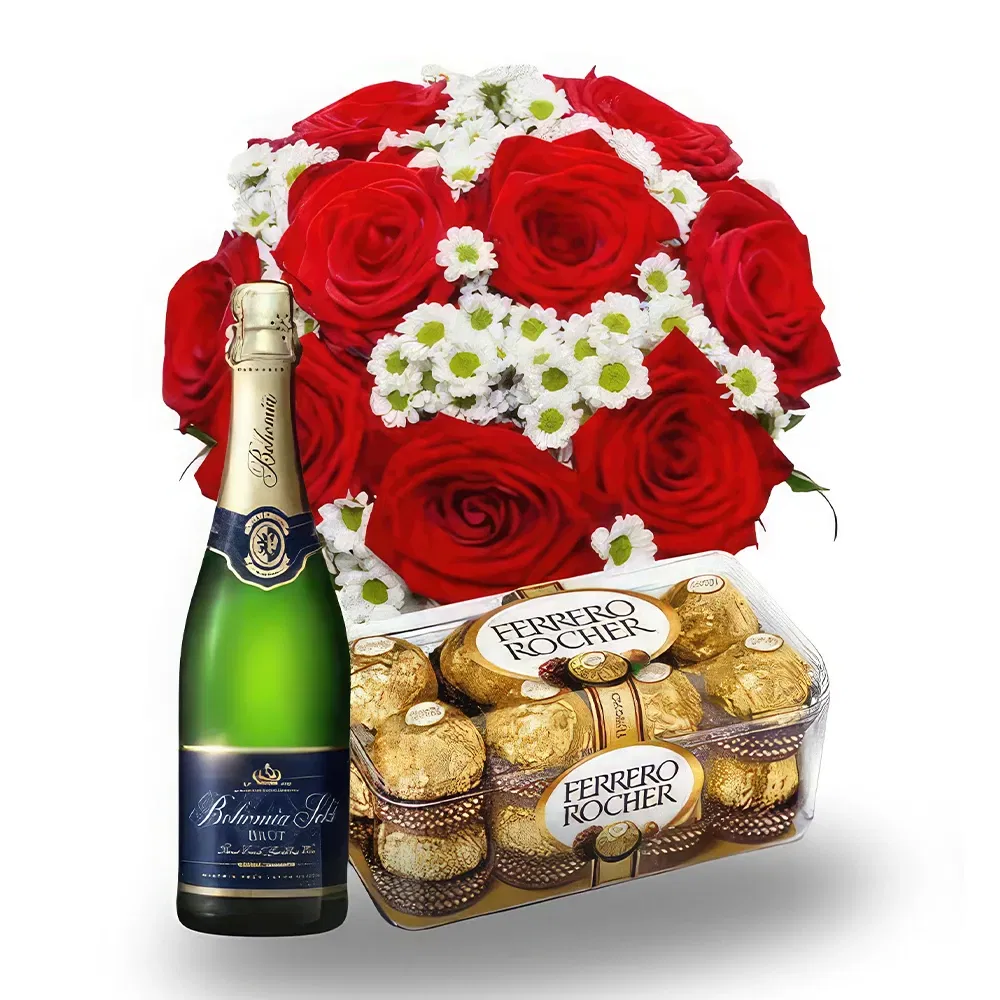 Serbia flowers  -  Luxury Rose and Chocolate Gift