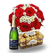 Croatia online Florist - Luxury Rose and Chocolate Gift Bouquet