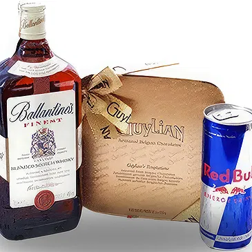 Montenegro blomster- Luksus Whisky Chokoladegave Blomst buket/Arrangement