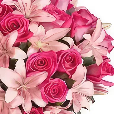 Dubai internet stad bloemen bloemist- Magische kleur Boeket/bloemstuk