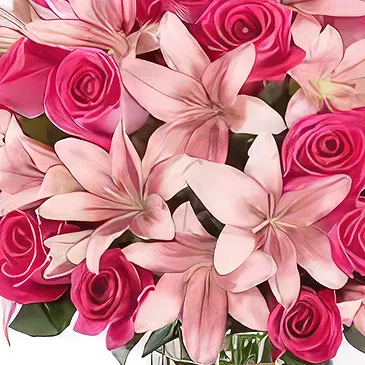 Dubai internet stad bloemen bloemist- Magische kleur Boeket/bloemstuk