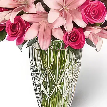 Dubai internet stad bloemen bloemist- Magische kleur Boeket/bloemstuk