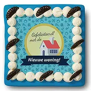 Maastricht Online Blumenhändler - Marzipan-Torte „Neues Zuhause“ Blumenstrauß