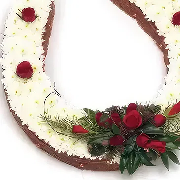 Swallow flowers  -  Red n White Flower Bouquet/Arrangement