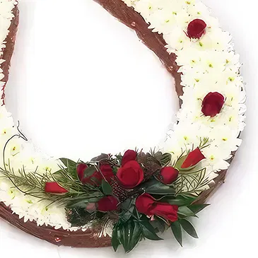 Swallow flowers  -  Red n White Flower Bouquet/Arrangement