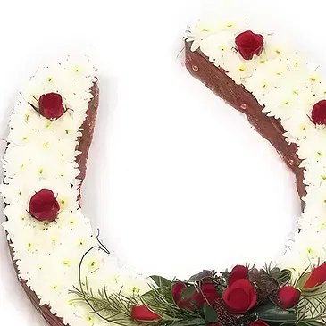 Swallow flowers  -  Red n White Flower Bouquet/Arrangement